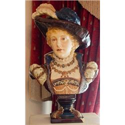 Italian Majolica Bust Circa 19th century