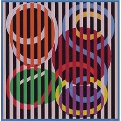 Yaacov Agam (b. 1928) Israeli, UNTITLED, color screenprint, signed in pencil, numbered edition...