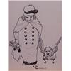 Image 1 : Lorenzo Alessandri (b. 1927) Italian Surrealist, WOMAN WITH WINGED DOG, 1965, ink drawing on st...