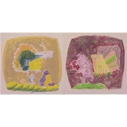 John Altoon (1925-1969) American, ABOUT WOMEN, Suite of 10 color lithographs: eight single shee...