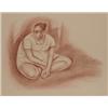 Image 1 : Raul Anguiano (b. 1915) Mexican, SEATED WOMAN, 1974, color lithograph, signed in pencil, number...