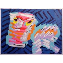 Karel Appel (b. 1921) Dutch, CAT Series, color lithograph, signed in pencil, artist's proof, im...