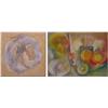Image 1 : Margaret Ash (20th Century) American, PACIFIC #3, 1961, oil painting on canvas, 24 x 24", signe...