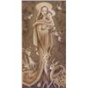 Image 1 : Ken Barker (20th Century) American Illustrator, WOODLAND MADONNA, sepia watercolor, 14 1/2 x 7...