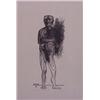 Image 1 : Leonard Baskin (1922-2002) American, MAN WITH SPRING PLANTS, wood engraving, signed in pencil,...
