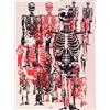Image 1 : Ricardo Becerril (20th Century) American, SKELETON IN THE CLOSET II, color screenprint, signed...