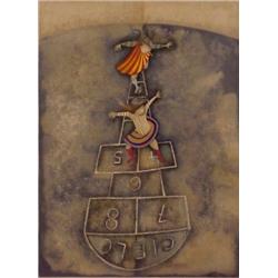 Graciela Rodo Boulanger (b. 1935) Bolivia, HOPSCOTCH, color lithograph, signed in pencil, numbe...