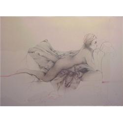 Bruno Bruni (b. 1935) Italian, RECLINING NUDE, color lithograph, signed in pencil, artist's pro...