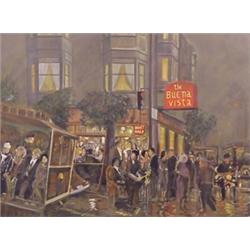 Guy Buffet (20th Century) American, BUENA VISTA CAFE, color screenprint, signed in pencil, numb...