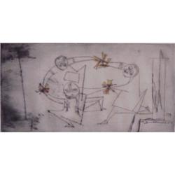 Hans Burkhardt (b. 1904) Swiss, PEACE ON EARTH (Ring), 1966, etching with hand-coloring, signed...
