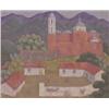 Image 1 : R. Cary (20th Century) American, MONASTERY, oil painting on canvas, 18 x 22", signed lower righ...