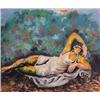 Image 1 : Sandro Chia (b. 1946) Italian, RECLINING, color lithograph, signed in pencil, numbered edition...