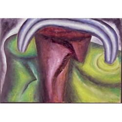 Marco Cingolani (b. 1959) Italian, UNTITLED, acrylic painting on paper, 27 1/2 x 39 1/2", signe...