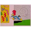 Image 1 : Ronnie Cutrone (b. 1948) American, ESCAPE, 1988, color screenprint, signed in pencil, numbered...