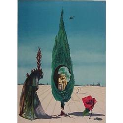 Salvador Dali (1904-1989) Spanish, ENIGMA OF THE ROSE (F.76-4D; M.1490), 1976, color lithograph...