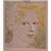 Image 1 : Frank Gallo (20th Century) American, PORTRAIT, painted and glazed ceramic tile, 17 x 15", numbe...