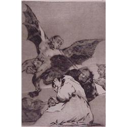 Francisco Goya (1746-1828) Spanish, SUPIONES from Los Caprichos, plate 48, etching, image 8 1/4...
