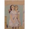 Image 1 : Nahum Gutman (1898-1978) Israeli, TWO GIRLS, color lithograph, signed in pencil, numbered editi...