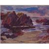 Image 1 : Goldie Powell Harding (1892-1974) American, OUT OF PALO ALTO, oil painting on canvas, 10 x 8",...