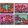 Image 1 : Keith Haring (1958-1990) American, POP SHOP V (F.148-149), 1989, the set of four color screenpr...