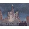 Image 1 : John Kelly (20th Century) American, MOSCOW NIGHT, color screenprint, signed in pencil, numbered...