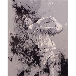 Mark King (20th Century) American, GOLFER, screenprint, image 30 x 24" full margins; together w...