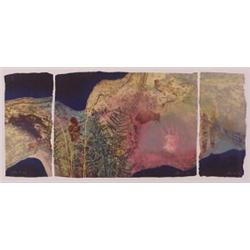 Vladimir Krasnyansky (20th Century), LANDSCAPE, color intaglio on three sheets (triptych), each...
