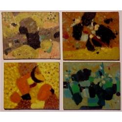 Jacques LeFort (20th Century) French, ABSTRAIT; ABSTRAIT (FLEUR DU JAPON); ABSTRAIT; EXOTIQUE,...