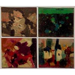 Jacques LeFort (20th Century) French, BANLIEUR; ABSTRAIT; LE TOAST DU TZIGANE; PAYSAGE ABSTRAIT...