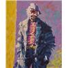 Image 1 : Aldo Luongo (b. 1940) Argentinean, BY THE WALL, color screenprint, signed in pencil, numbered e...