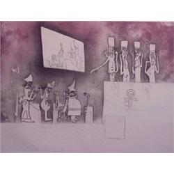 Roberto Matta (1911-2002) Chilean, NUREMBERG JUDGMENT from JUDGMENTS (S.175), 1967, color etchi...