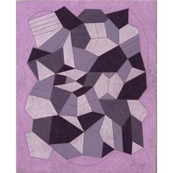 Peter Hugo McClure (20th Century) American, CRYSTALLINE STRUCTURE, 1993, mixed media on paper m...