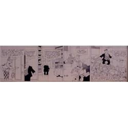 George McManus (20th Century) American, COMIC STRIP, 1943, ink drawing on card for newspaper pu...