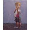 Image 1 : Montagnes (20th Century), BOY WITH CANDY, oil painting on canvas, 30 x 24", signed lower left....