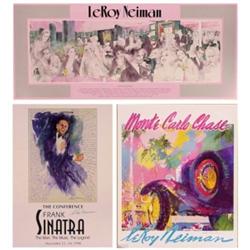 LeRoy Neiman (b. 1926) American, POLO LOUNGE; FRANK SINATRA; MONTE CARLO CHASE, three color pos...