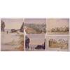 Image 1 : 19th Century Style watercolors, COASTAL VIEWS AND A LANDSCAPE, a collection of six watercolors...