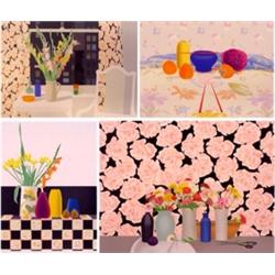 Elizabeth Osborne (20th Century) American, STILL LIFE, four screenprints, each signed in pencil...