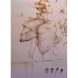 Michael Parkes (20th Century) American, STALKING, color lithograph, signed in pencil, numbered...