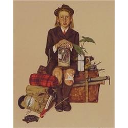 Norman Rockwell (1894-1978) American, BACK FROM CAMP, color lithograph, signed in pencil, artis...