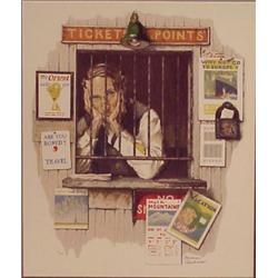 Norman Rockwell (1894-1978) American, THE TICKET SELLER, color lithograph, signed in pencil, nu...