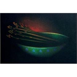 Laurent Schkolnyk (20th Century) French, ASPARAGUS, color mezzotint etching, signed in pencil,...