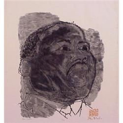 Ben Shahn (1898-1969) American, MARTIN LUTHER KING, wood block engraving, signed in brush, numb...
