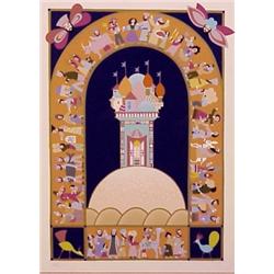David Sharir (20th Century) Israeli, ISAIAH series (tower), color screenprint, signed in pencil...