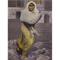 David Siquieros (1896-1974) Mexican, WOMAN IN JAIL, 1968, color lithograph, signed in pencil, n...