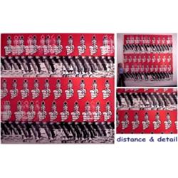 Aldo Valdez (20th Century) American, THE BIG BANG, unique color screenprint on canvas, 10' x 10...
