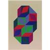 Image 1 : Victor Vasarely (1908-1997) Hungarian, UNTITLED, color screenprint, signed in pencil, numbered...