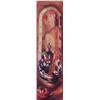Image 1 : Gordon Wagoner (20th Century) American, FOUNTAIN, oil painting on canvas, 36 x 10", signed lowe...