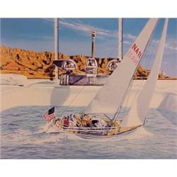Doug Webb (20th Century) American, SAILING IN THE SINK, color screenprint, signed in pencil, nu...