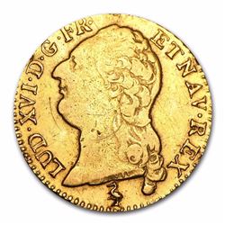 1787-A France Gold Louis D'or XF 230 Years Old.  .2255 oz actual Gold weight.