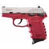 Image 1 : SCCY Industries CPX1TTCR CPX-1 Double 9mm 3.1" 10+1 Crimson Polymer Grip/Frame Grip Stainless Steel
